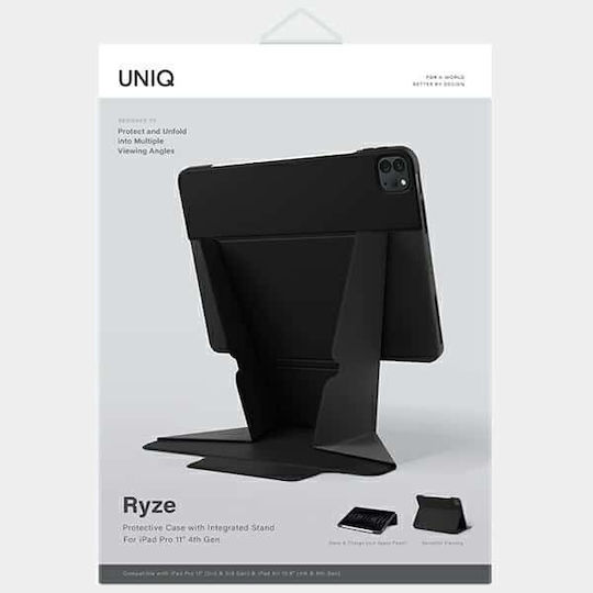 Uniq Flip Cover Schwarze (iPad Air 2020/2022 / iPad Pro 2018 11" / iPad Pro 2020 11" / iPad Pro 2021 11" / iPad Pro 2022 11" / iPad Pro 2024 11" / iPad Air 11" 2024/2025/2026)