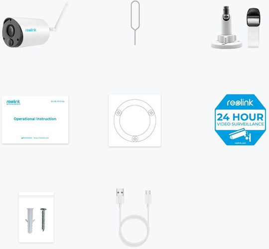 Reolink Argus Series B320 IP Surveillance Camera Wi-Fi Full HD+ 3MP Waterproof Battery Powered with Two-Way Communication