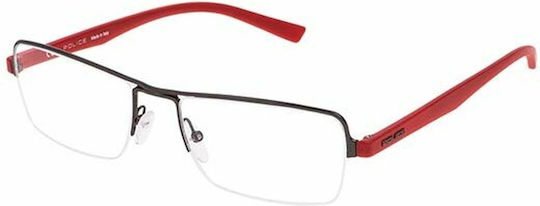 Police Men's Metal Prescription Eyeglass Frame Grey VPL257 0568