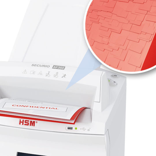 HSM Distrugător de Documente Securio Af350 Tăiere transversală 14 Foi cu Coș 35lt