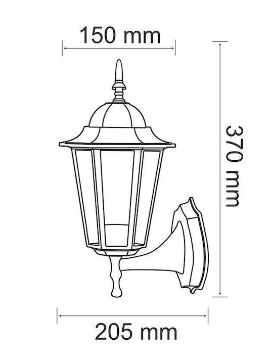 Goldlux Επιτοίχιο Εξωτερικό Φωτιστικό 15x20.5x37εκ. Goldlux Επιτοίχιο Εξωτερικό Φωτιστικό 15x20.5x37εκ.