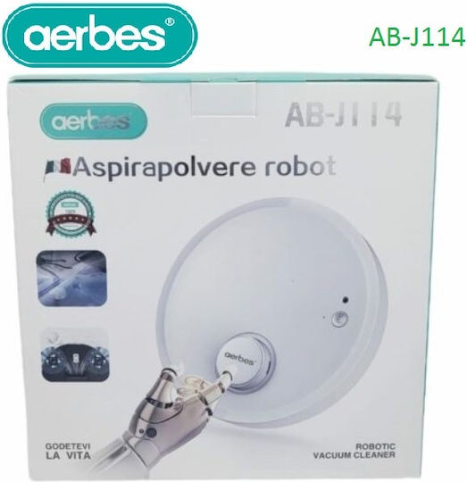 Aerbes AB-J114 Прахосмукачка Робот с Навигация сензори Бяла