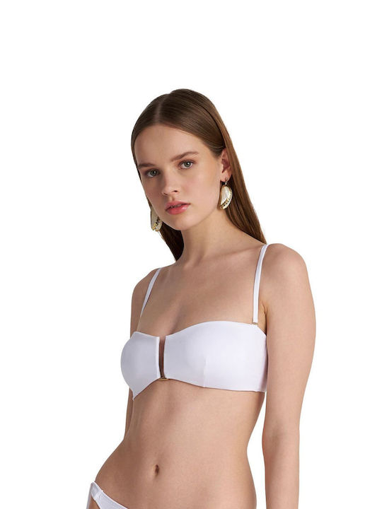 Blu4u Padded Strapless Bikini White