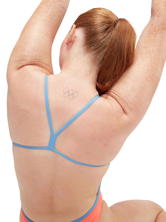 Solid Vback Ολόσωμο Μαγιό Pink/blue