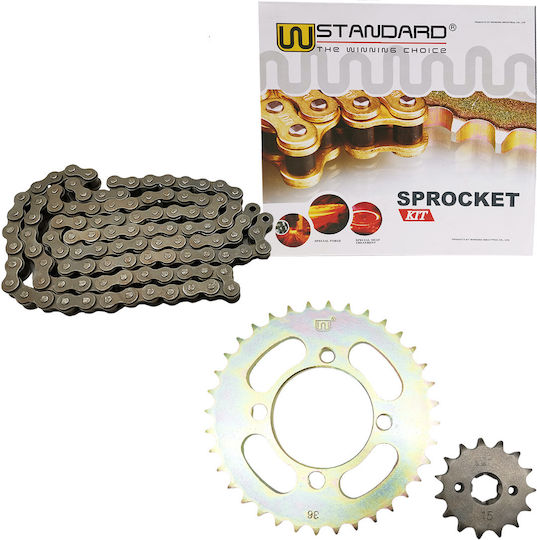 W Standard Kit lanț și pinion pentru Yamaha Crypton R 115
