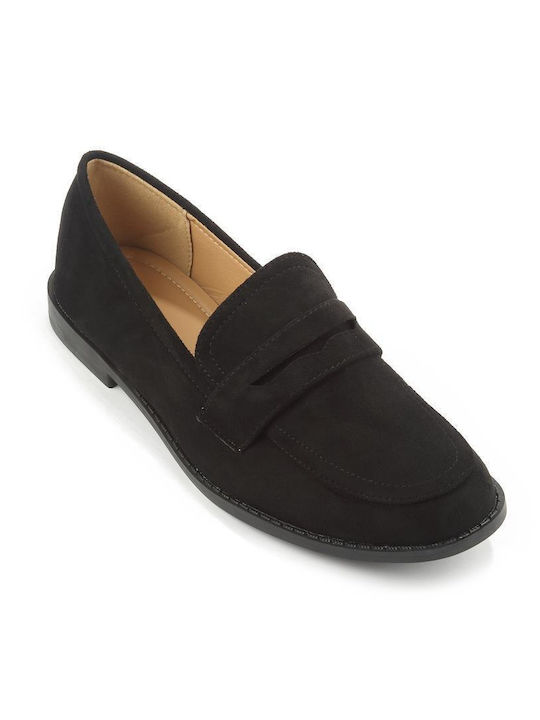 Fshoes Damen Loafers in Schwarz Farbe