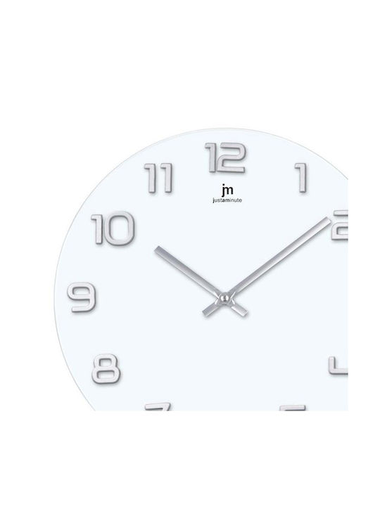 Wall Clock Justaminute 14897 White Plastic 38cm