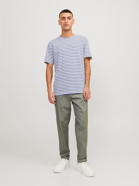 Trousers Chino Elastic in Tapered Line Olive