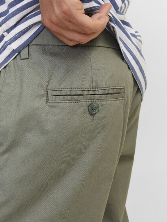 Trousers Chino Elastic in Tapered Line Olive