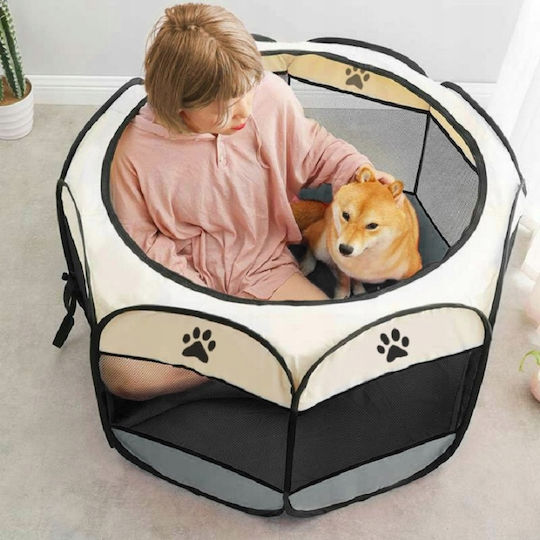 Park für Hunde in Beige Farbe 91 x 91 x 91cm