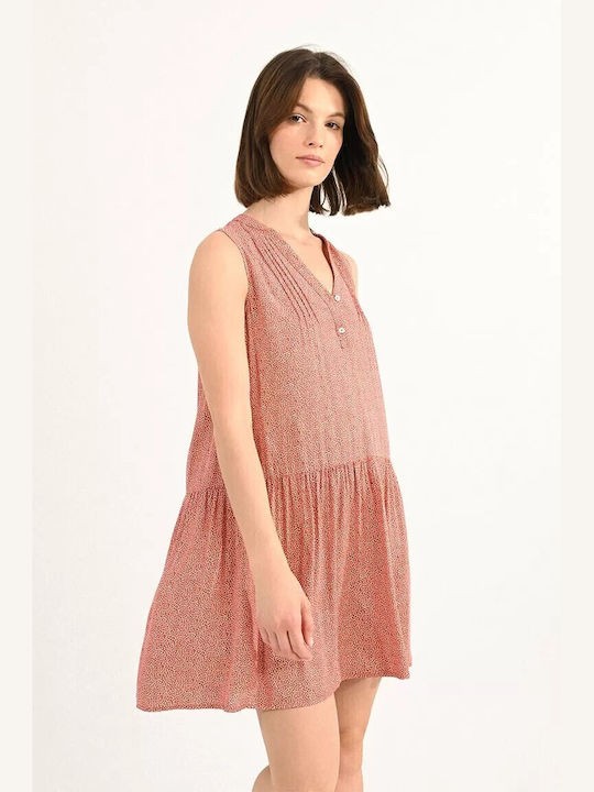 Molly Bracken Mini Hemdkleid Kleid mit Rüschen Caramel