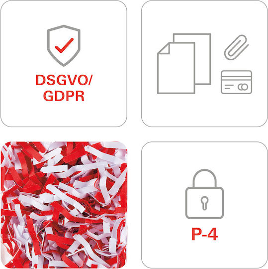 HSM Distrugător de Documente Securio B22 Tăiere transversală 11 Foi cu Coș 33lt