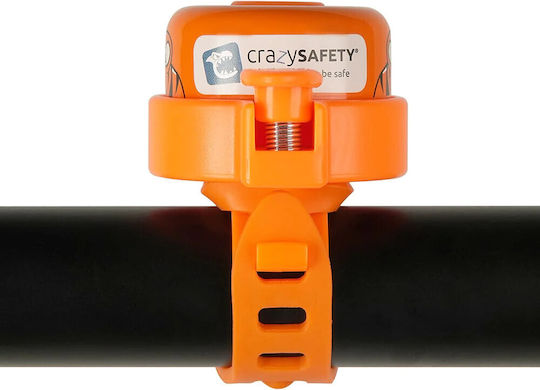 Crazy Safety Παιδικό Κουδούνι Ποδηλάτου Πορτοκαλί