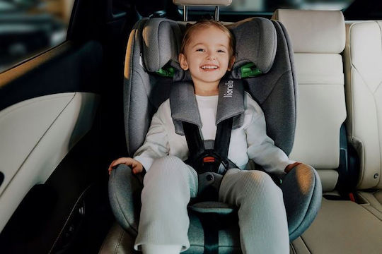 Lionelo Lavender Детско Столче за Кола i-Размер с Isofix Черен въглерод