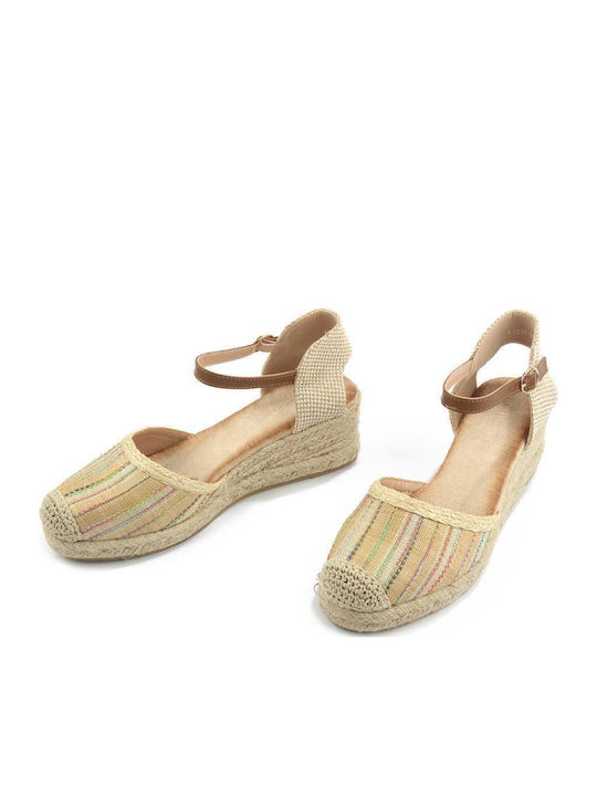 Damenplattformen im Espadrilles-Stil Beige