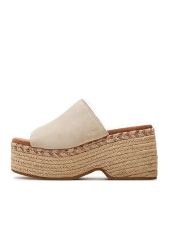Women's Platform Espadrilles Beige