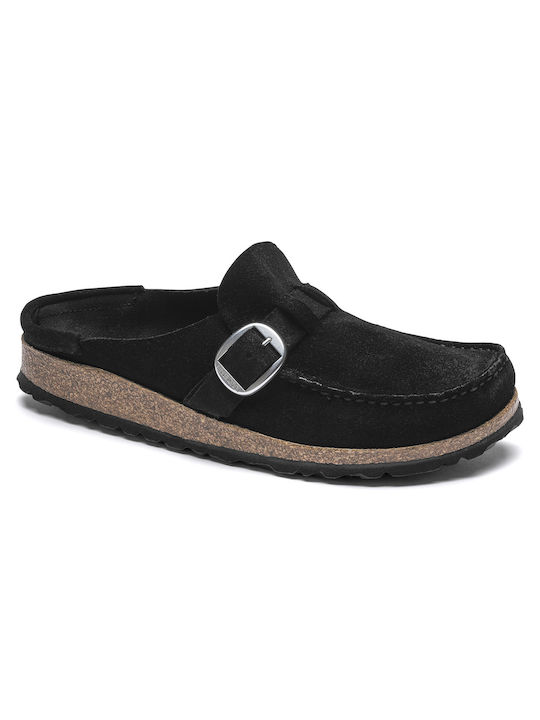 Birkenstock Bs Classic Mules cu Toc în Negru Culoare