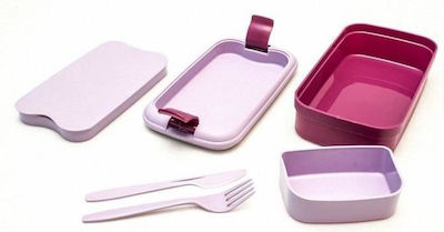 Food Box Casserole Plastic Airtight Cutlery Purple 1.3 L 23x13x7 Cm Curver