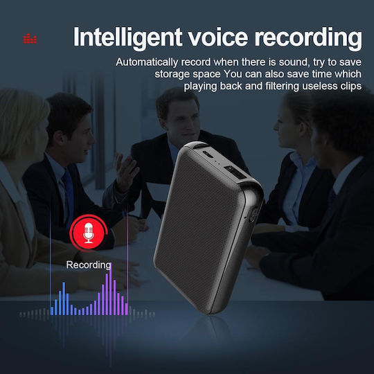 JnN Q75 Surveillance Bug Audio Recorder Power Bank Capacity 64GB