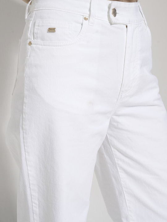 Damen Stoff Hose White