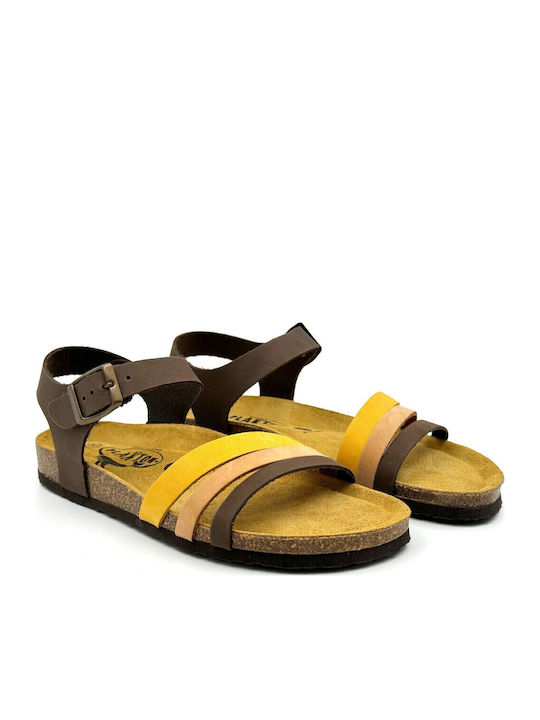 Banner Leather Women's Flat Sandals Anatomic Moresco/Cuoio/Mayo
