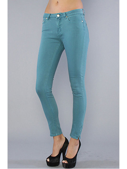 Insight Women's Fabric Trousers in Super Skinny Fit Green