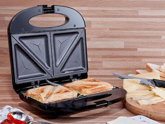 Lafe Сандвич тостер за 2 Сандвичи 750W Черна