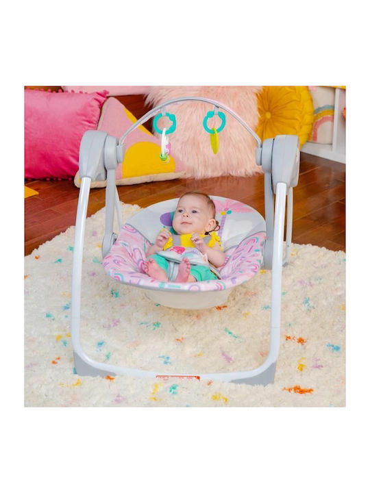 Bright Starts Electric Baby Relax Swing Paradise with Music Pink for Child up to 9kg