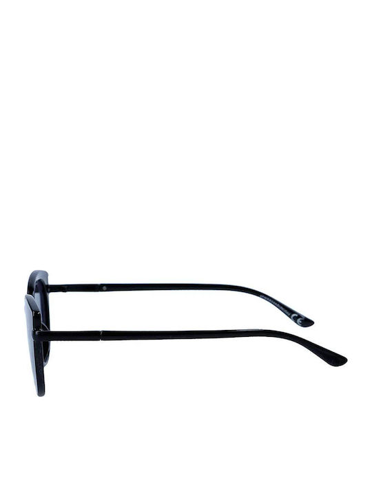 4F Damen Sonnenbrille mit Schwarz Gestell und Schwarz Linse 4FWSS24ASUNU044-74S