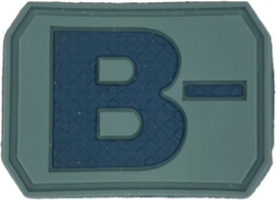 PVC Blood Type Patch Khaki A Negative