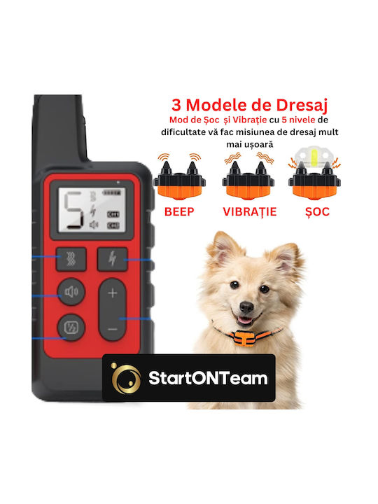 Professional Electric Dog Collar Training Hunting Dogs Remote Control Display Adjustable Black