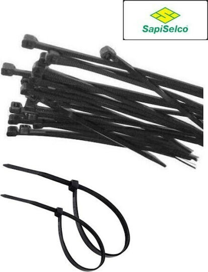 Sapiselco Sapiselco Kunststoff Kabelbinder 430mmx4.5mm in Schwarz Farbe (100 Stück) 96448-D