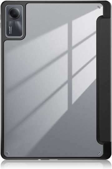 Xiaomi Redmi Redmi Pad Se Acrylic 3-fold culoare solidă de piele inteligentă de piele Tablet Case negru