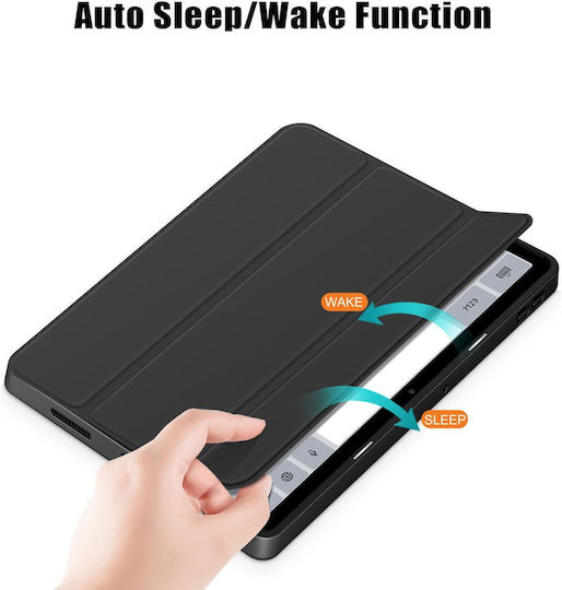 Xiaomi Redmi Redmi Pad Se Acrylic 3-fold culoare solidă de piele inteligentă de piele Tablet Case negru
