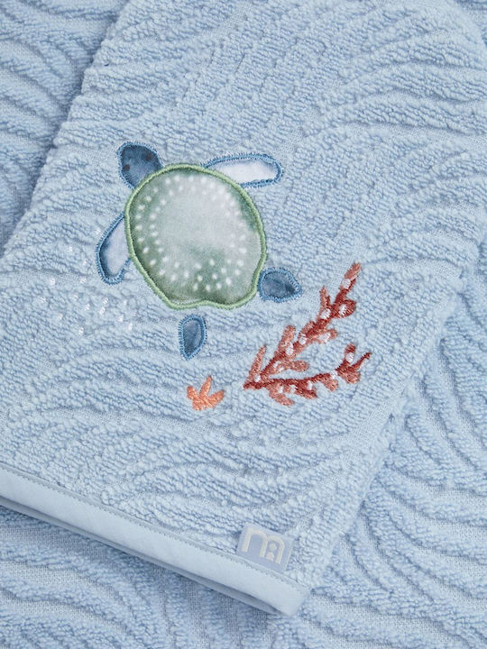 Mothercare Hooded Baby Bath Towel Light Blue