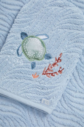 Mothercare Hooded Baby Bath Towel Light Blue