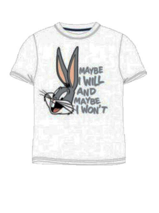 Looney Tunes Παιδική Πιτζάμα Καλοκαιρινή Λευκό/μπλε