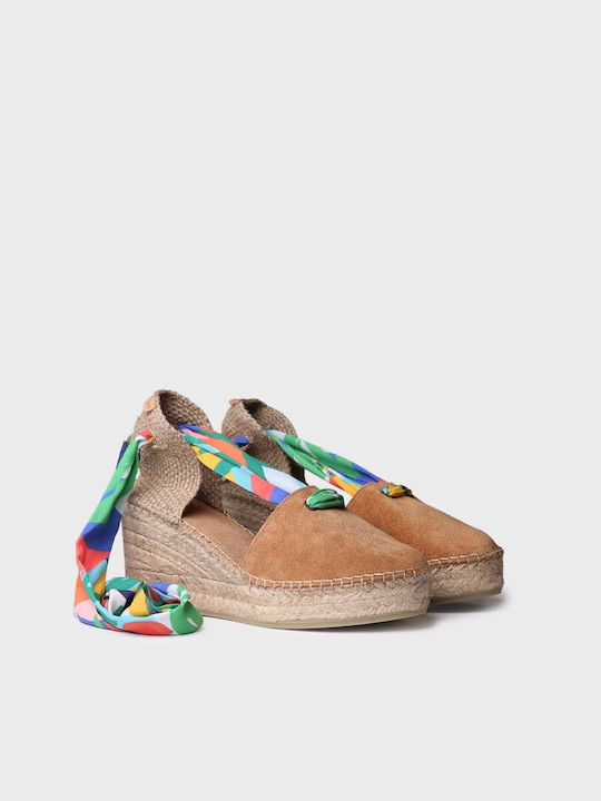 Toni Pons Platforme dama în stil espadrile Camel