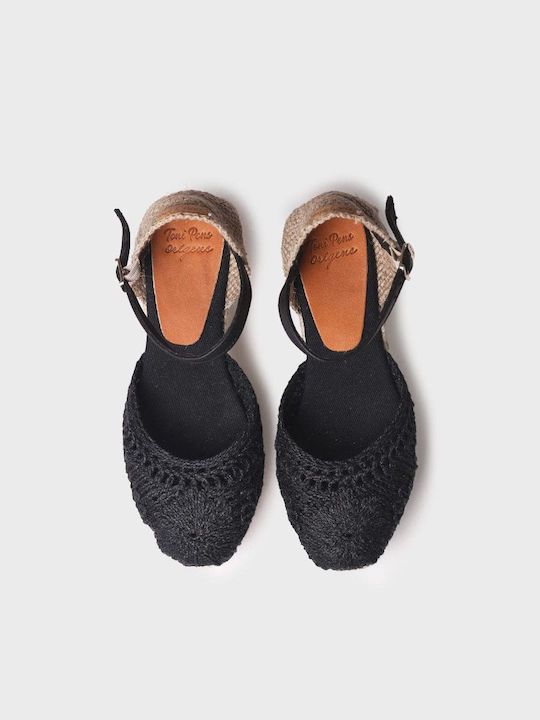 Women's Platform Espadrilles Black