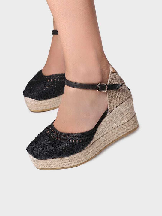 Women's Platform Espadrilles Black