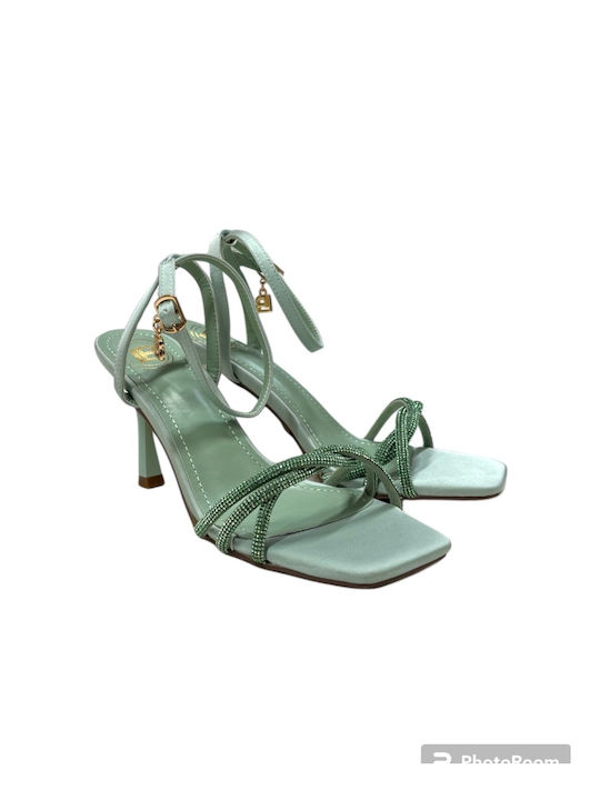 Laura Biagiotti Women's Sandals with Strass Green