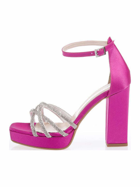 Beatris B4080 Fuchsia Sandalen Strass