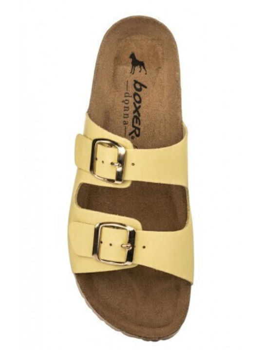 Sandale Casual Damă Anatomici Din Piele Galbene