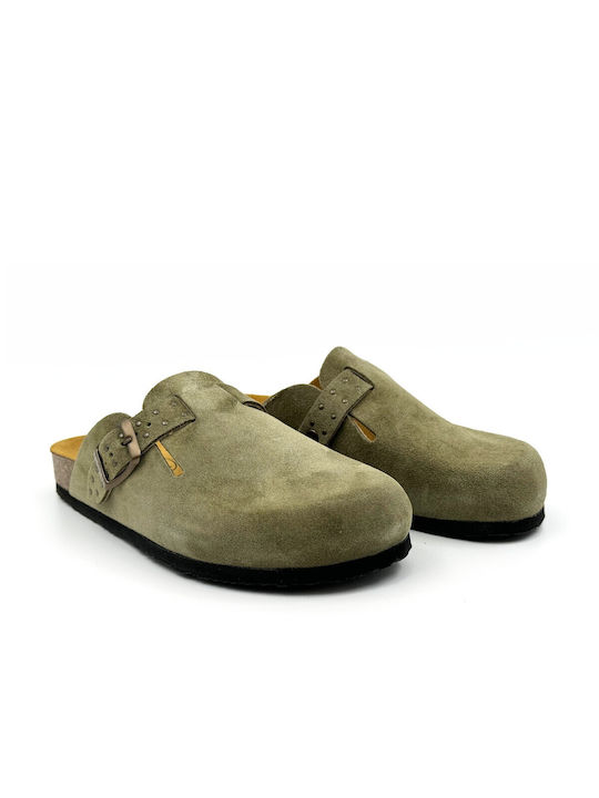 Leather Anatomic Clogs Light Khaki Trouks