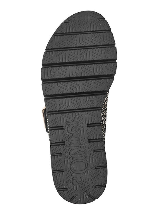 Women's Flat Sandals in Black Color