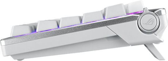 Asus ROG Azoth Fără fir Gaming Tastatură Mecanică 75% cu ROG NX Red comutatoare și iluminare RGB (Engleză Internațională) Alb