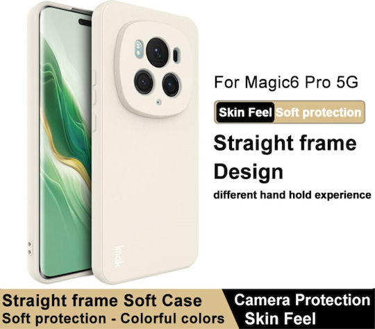 Imak Pro 5g Umschlag Rückseite Silikon Weiß (Honor Magic6 Pro 5G)