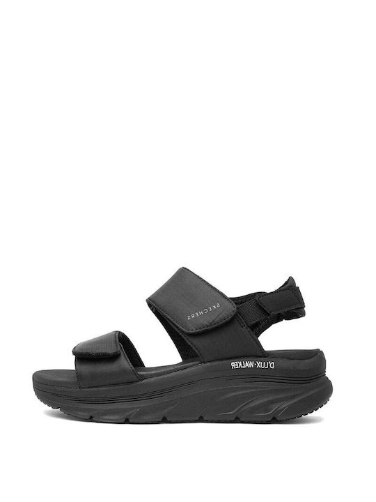 Skechers Damen Flache Sandalen Anatomisch in Schwarz Farbe