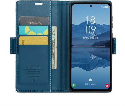 Caseme 023 Series Brieftasche Synthetisch / Synthetisches Leder / Silikon Blau (Galaxy A55)