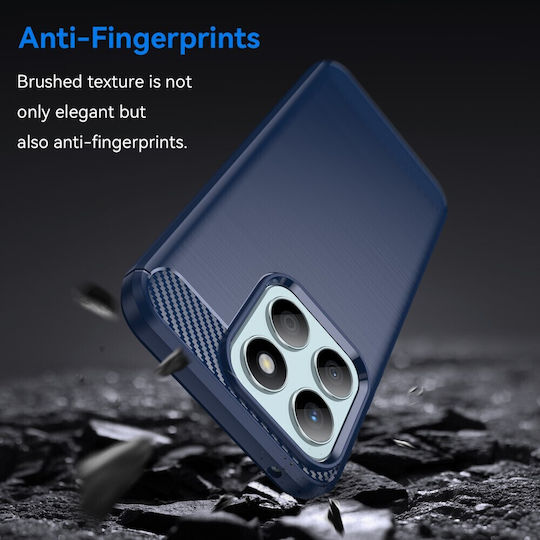 Mad Mask Brushed TPU Carbon Back Cover Σιλικόνης Μπλε (Honor X8b)